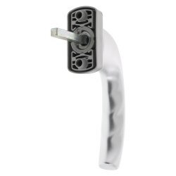 HOPPE Fenstergriff NEW YORK 0810SVS/U10 DK abschliessbar 2W153 Nocken 10 mm Vierkant 7x43 mm inkl. Schrauben M5x55 F1 silberfarben