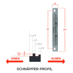 Winkhaus Türschnäpper BK WSK 52 mit Hülse