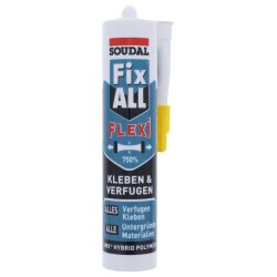 12x SOUDAL Dicht- & Klebstoff Fix ALL 290 ml Kartusche inkl. ToniTec® Fugenglätter Set CLASSIC weiss