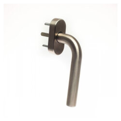 ToniTec Fenstergriff Griff Edelstahl oval matt J-Form 35mm 45mm