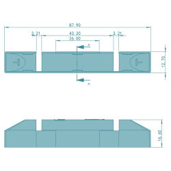 FEPS Cap Abdeckkappe WI-AK002 als Ersatz für Winkhaus Scherenlagerkappe SPWS Fenster Ersatzteil 8,79x1,27x1,66cm