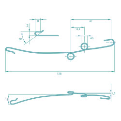 FEPS Spring PSK-Feder SI-FE001 LS als Ersatz für Marke SIEGENIA Serie PSK 160 / 200 Links