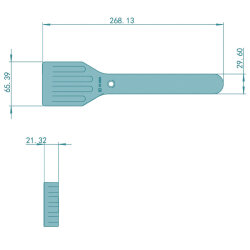 FEPS Klotzkelle FE-KK001 Kunstoff Klotzhebel türkis