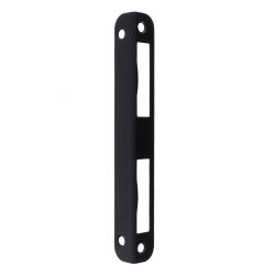 ToniTec Winkelschließblech für Zimmertüren gleichschenklig 20x170 mm Stahl schwarz lackiert