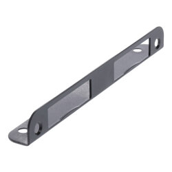 ToniTec Winkelschließblech für Zimmertüren gleichschenklig 20x170 mm Stahl schwarz lackiert