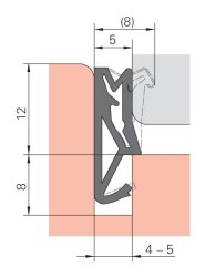 DEVENTER, Fenster-Flügelfalzdichtung SP 125 Schwarz VE=150m
