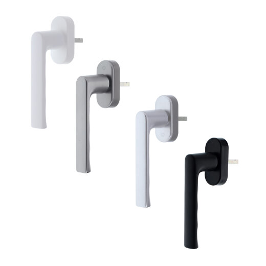HOPPE Fenstergriff Hamburg 0700/UD9020 SecuForte® und VarioFit® Vierkant 7/32-42 inkl. Befestigungsmaterial