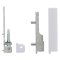 AUBI Siegenia Reparatur-Set EW001 Ecklager EB005 Ecklagerbock inkl. Abdeckkappen weiß