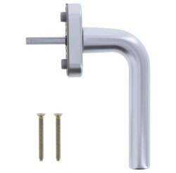 HOPPE Fenstergriff Serie Bonn 050/U30 Vierkant 7/37 mm F1 silberfarbig eloxiert 3820426