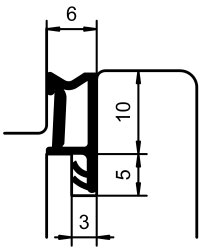 Roto Überschlagdichtung SP 103 a weiß Spule a. 200 mtr