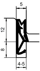Roto Flügelfalzdichtung SP 125 weiß Spule a. 150 mtr