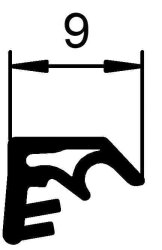 Roto Flügelfalzdichtung S 7494 schwarz auf Spulen a....