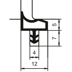 Roto Innentürdichtung M 3967 beige Bund a. 50 mtr