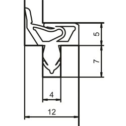 Roto Innentürdichtung SP 7522 beige auf Spulen a. 100 mtr