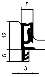 Roto Flügel- / Überschlagdichtung SP 7603...