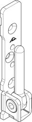 Roto NT Ecklager E5 12/18-9 rechts mit Bohrzapfen