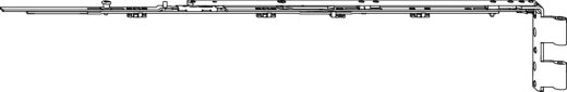 Roto DK-Axergarnitur 500 POWERHINGE 13 L R015 links NT