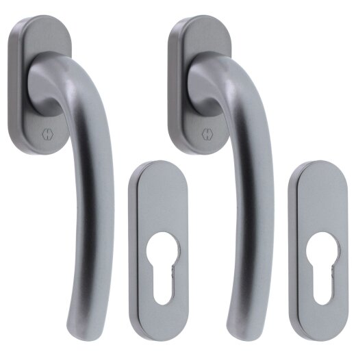 HOPPE Balkontürset "TOKYO" 0710RH/66N12/49PN12S Rosetten-Garnitur für Fenstertüren 8137457