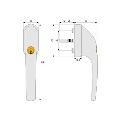 ABUS Fenstergriff FG300 abschließbar