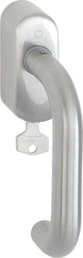HOPPE Fenstergriff FG PARIS ER abs WK2 138Z/US950S 10/43 Secustik abschließbar Edelstahl matt F69 M5x55 Aluminium-Dreh-/Kipp-Fenstergriff 3482261 ***Sonderposten***