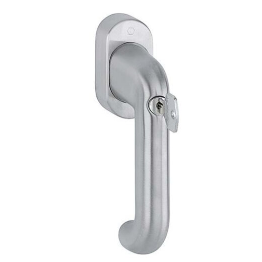 Hoppe Fenstergriff Paris E038S/US9056 Secu100 ® 100NM abschließbar VarioFit ® Vierkant 32-42 mm Schließung H001 F69 Edelstahl matt