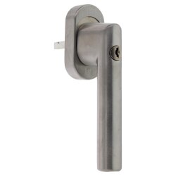 Hoppe Fenstergriff Amsterdam E0400S/US9056 Secu100 ® 100NM abschließbar VarioFit ® Vierkant 32-42 mm Schließung H001 F69 Edelstahl matt